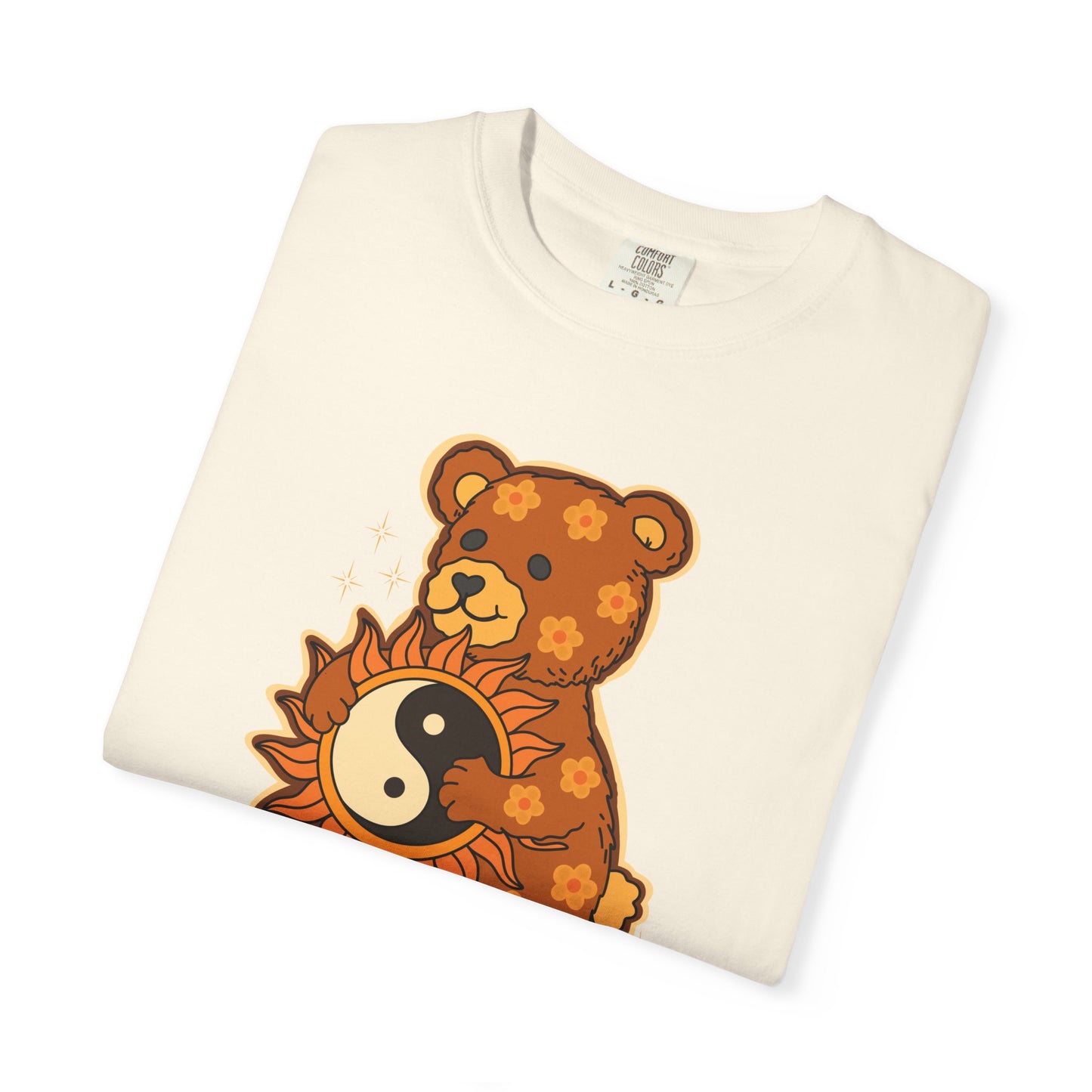 Peace Looks Good On Me T-Shirt — Retro Teddy Bear Yin Yang Tee