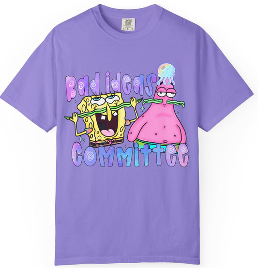Bad Ideas Committee T-Shirt — Funny Sponge & Patrick Graphic Tee