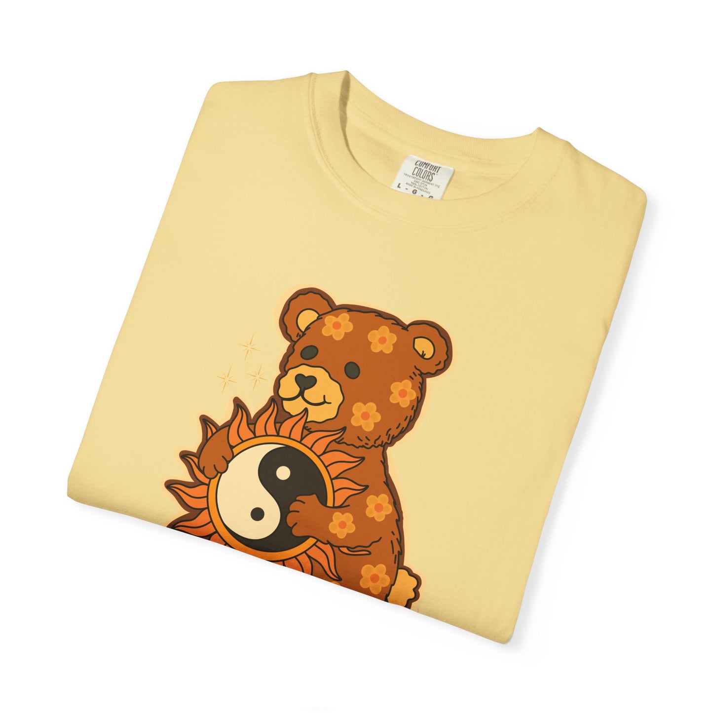 Peace Looks Good On Me T-Shirt — Retro Teddy Bear Yin Yang Tee