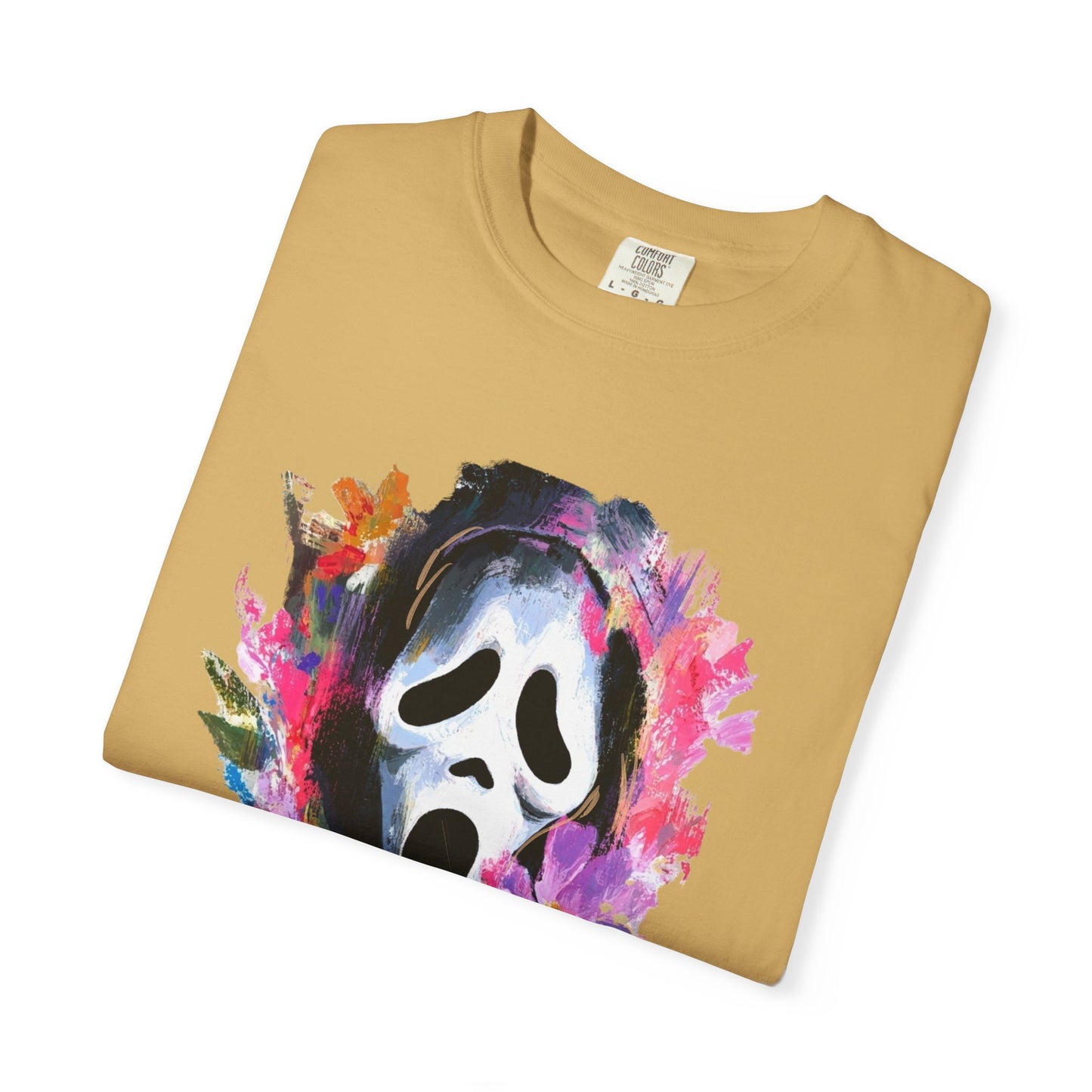 Scream Mask Floral T-Shirt — Horror Floral Graphic Tee