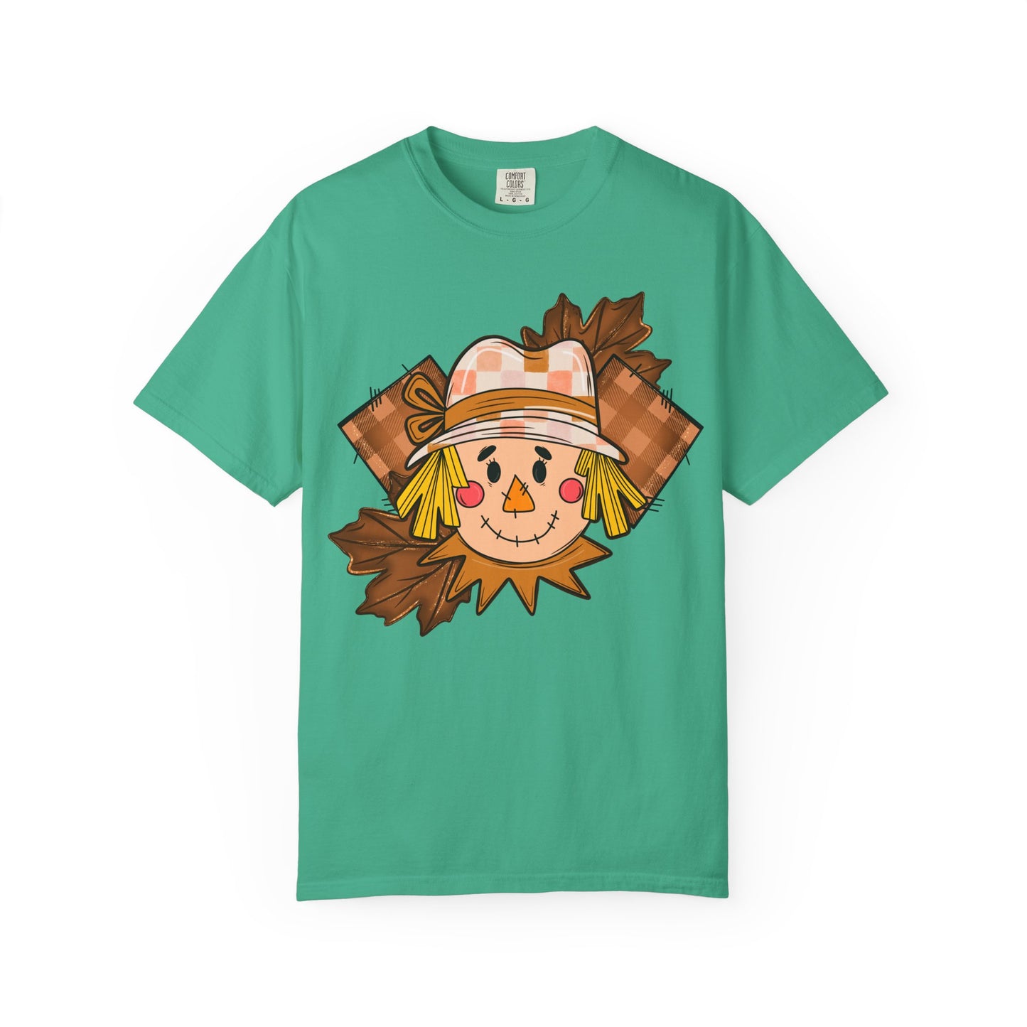Scarecrow Smiles T‑Shirt — Cute Autumn Harvest Graphic Tee