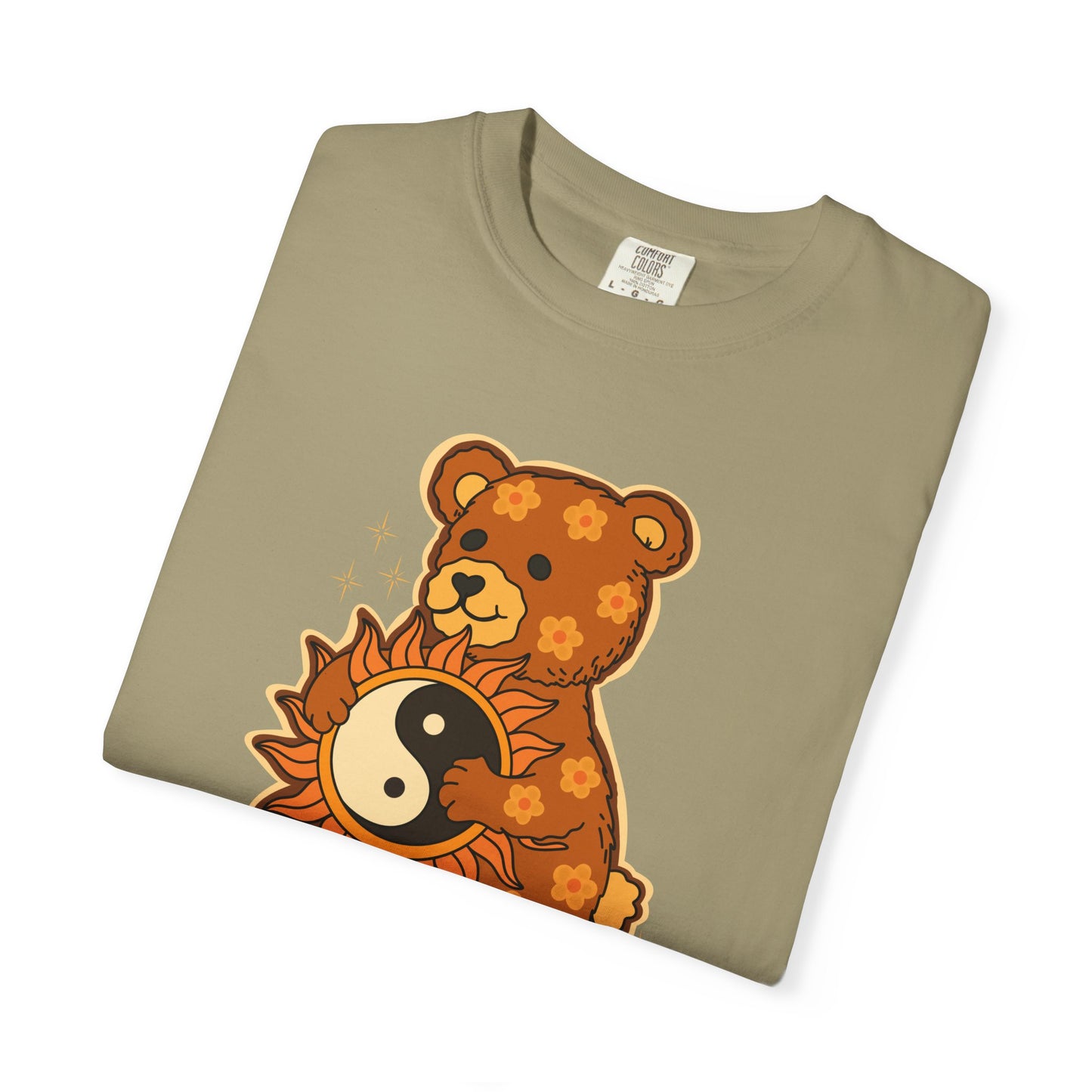 Peace Looks Good On Me T-Shirt — Retro Teddy Bear Yin Yang Tee
