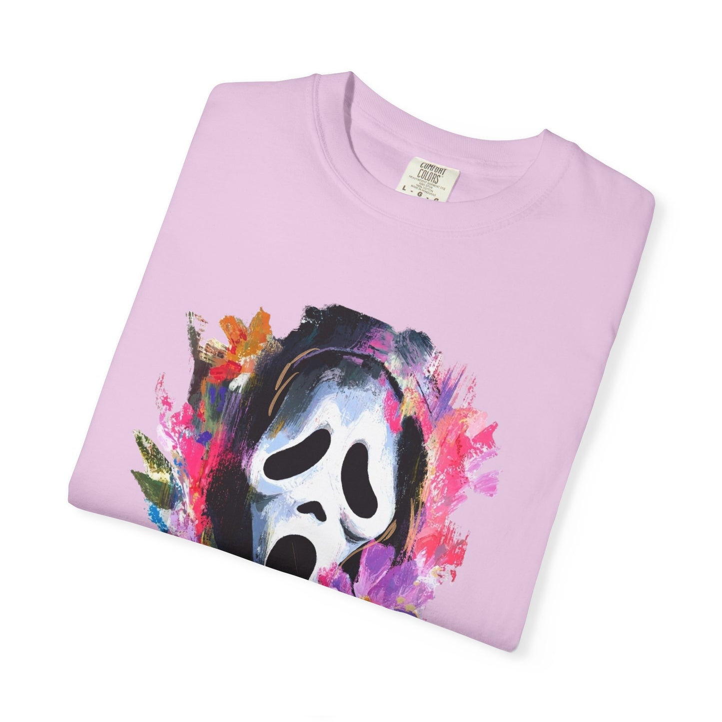 Scream Mask Floral T-Shirt — Horror Floral Graphic Tee