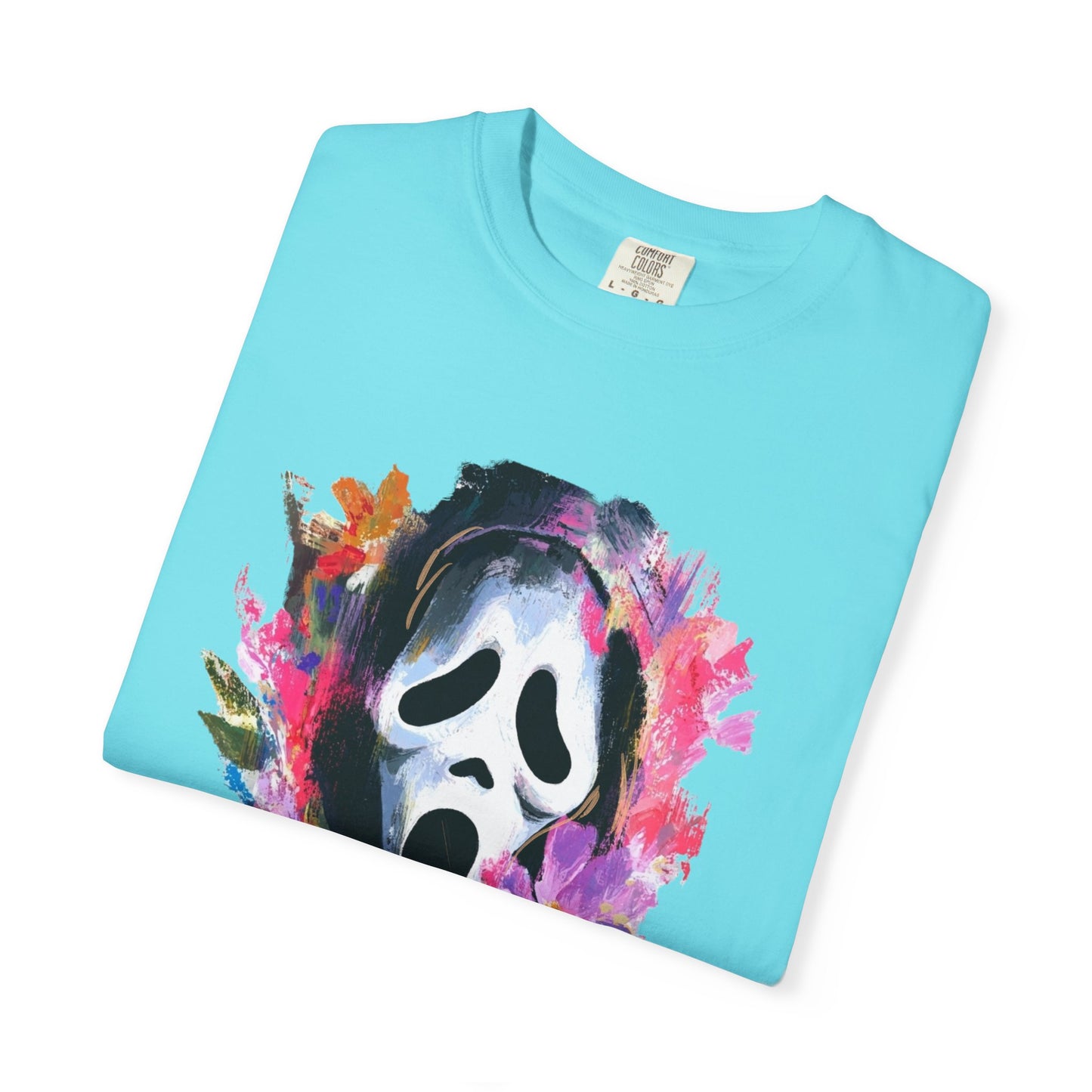 Scream Mask Floral T-Shirt — Horror Floral Graphic Tee