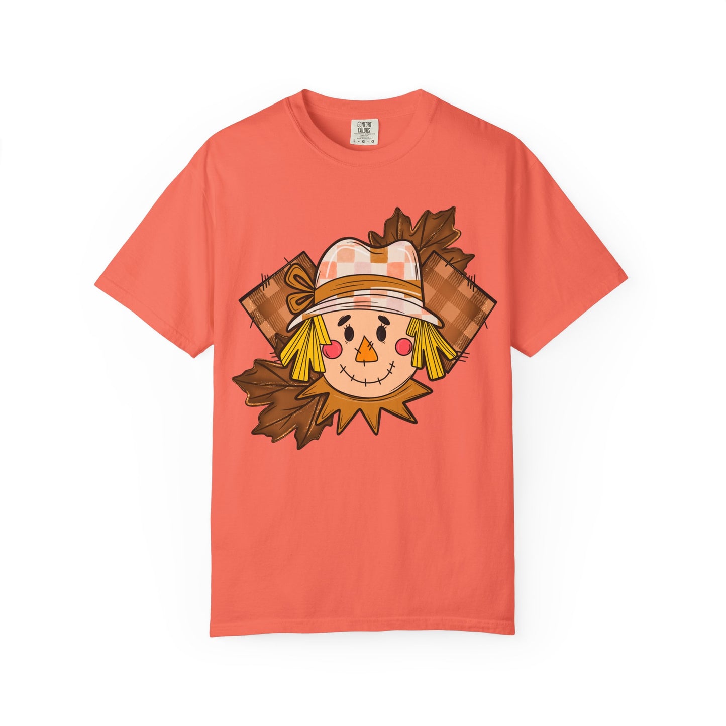 Scarecrow Smiles T‑Shirt — Cute Autumn Harvest Graphic Tee