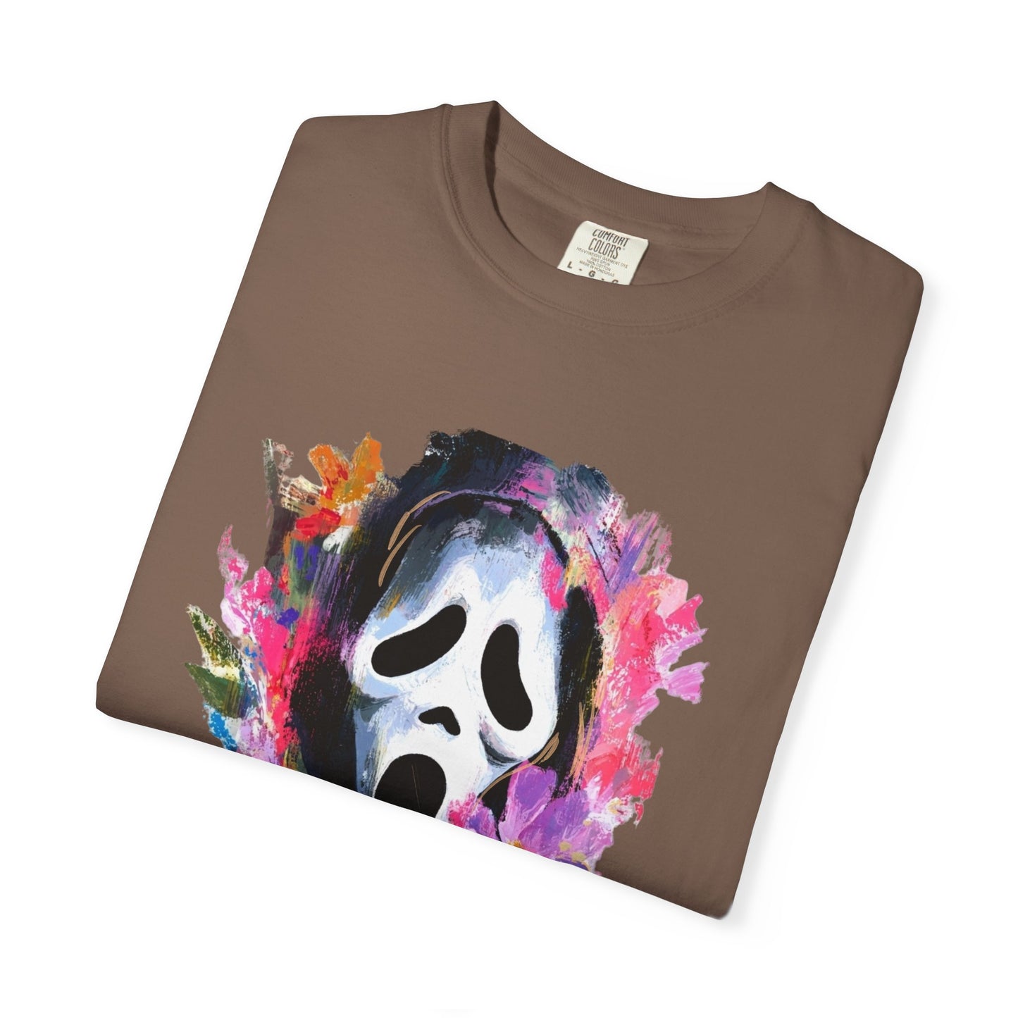 Scream Mask Floral T-Shirt — Horror Floral Graphic Tee