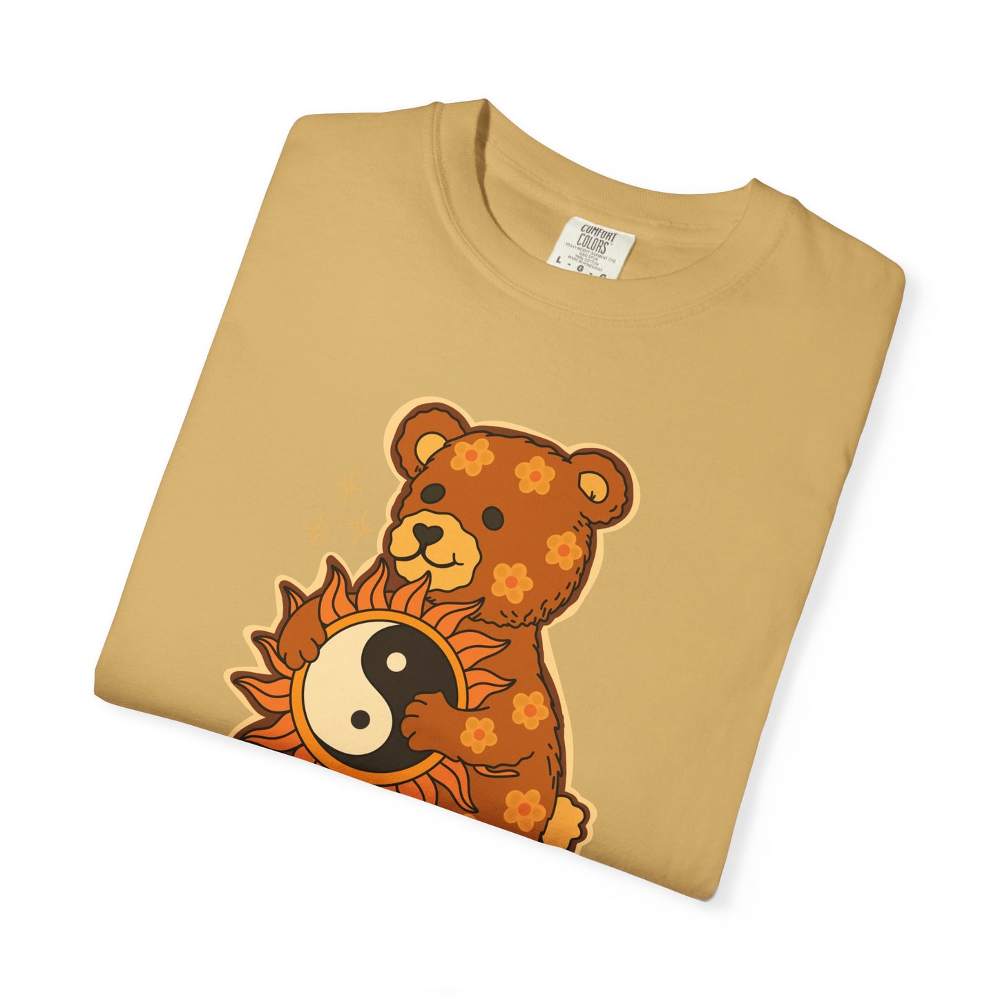 Peace Looks Good On Me T-Shirt — Retro Teddy Bear Yin Yang Tee