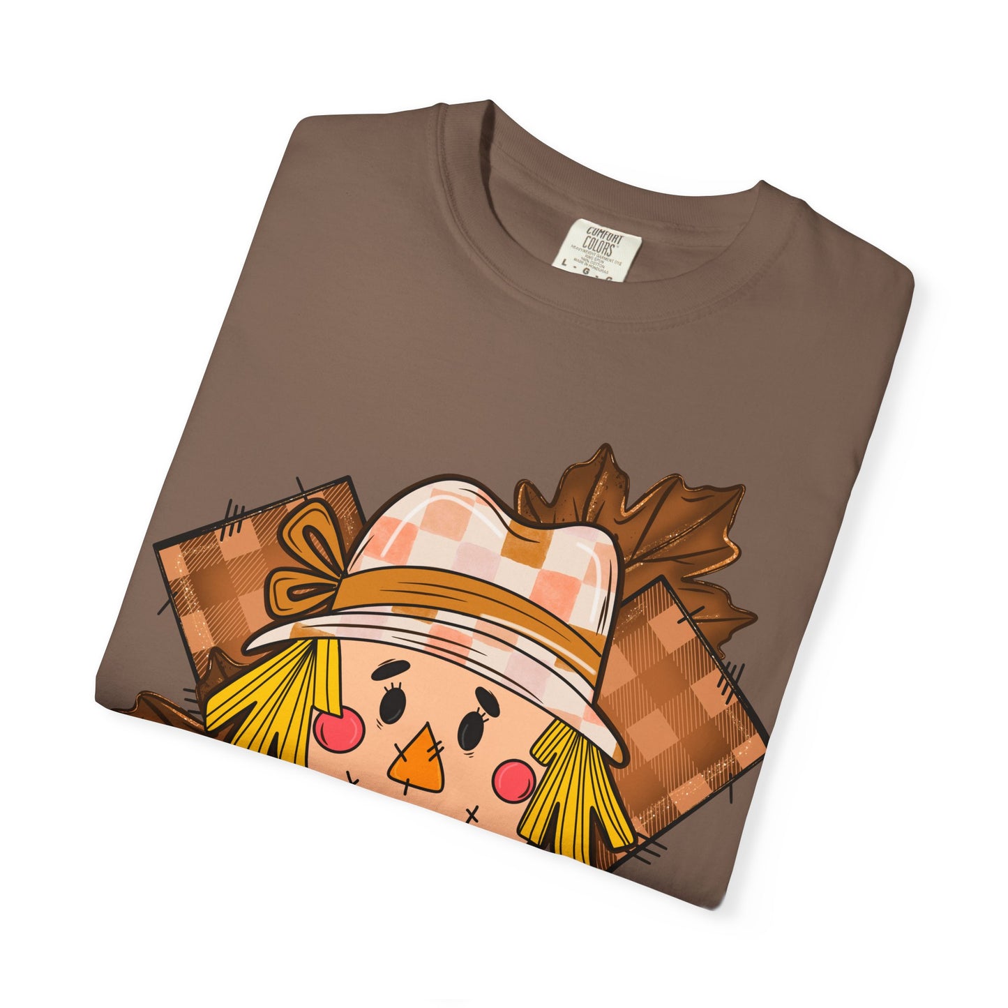 Scarecrow Smiles T‑Shirt — Cute Autumn Harvest Graphic Tee
