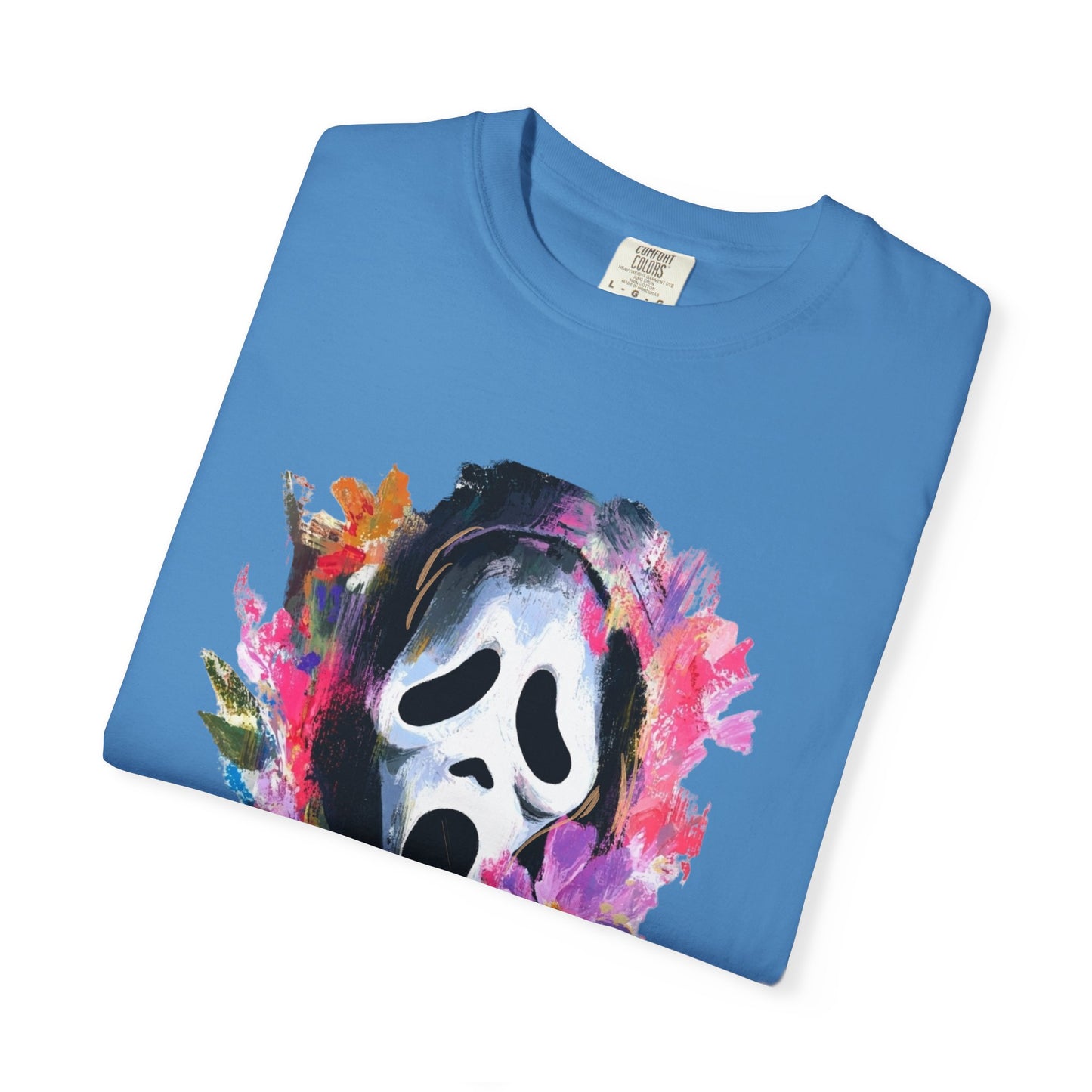 Scream Mask Floral T-Shirt — Horror Floral Graphic Tee