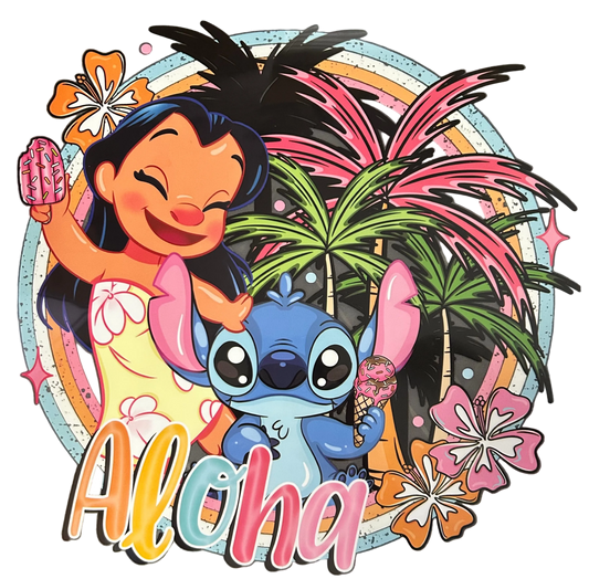 ALOHA SUMMER READY TO PRESS DISTREESED PRINT #0674 (SUMMER)