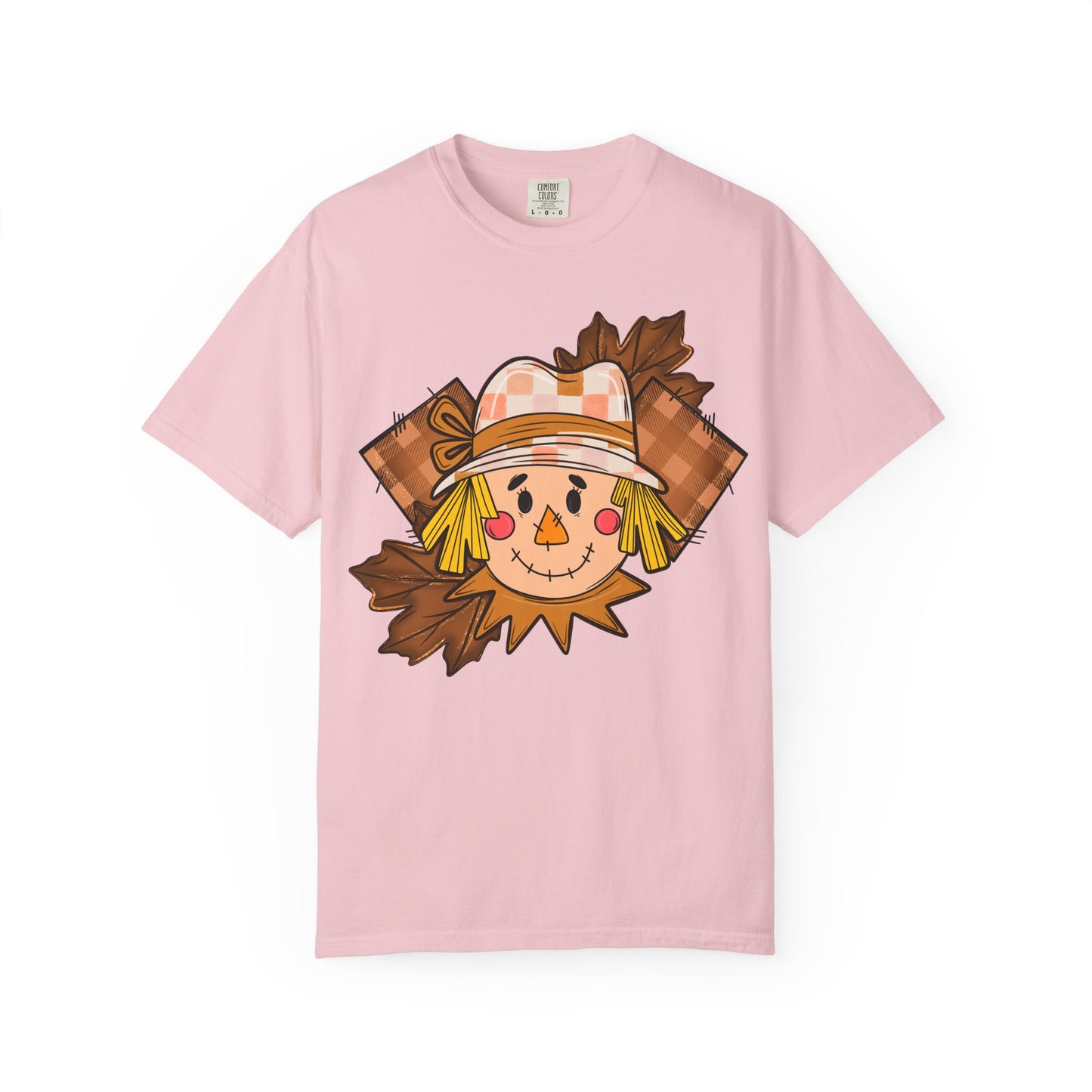 Scarecrow Smiles T‑Shirt — Cute Autumn Harvest Graphic Tee