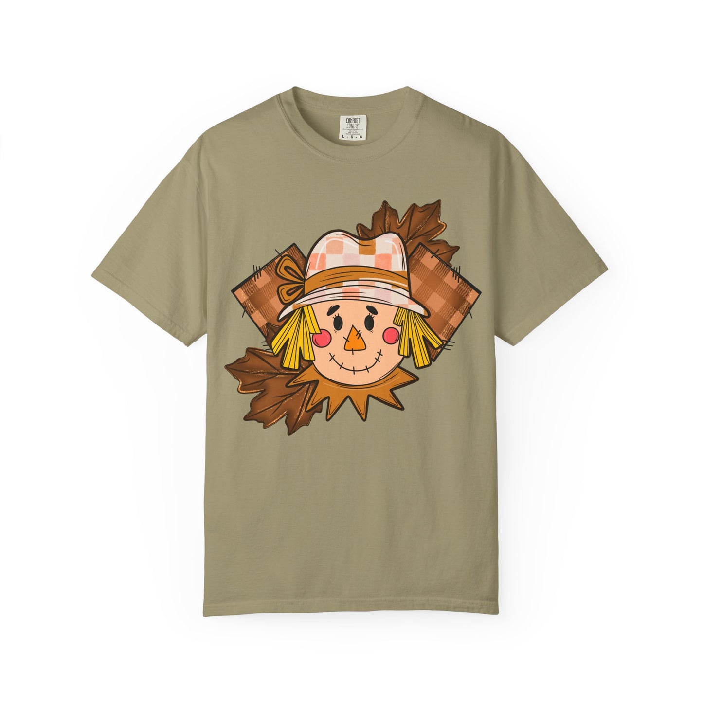 Scarecrow Smiles T‑Shirt — Cute Autumn Harvest Graphic Tee