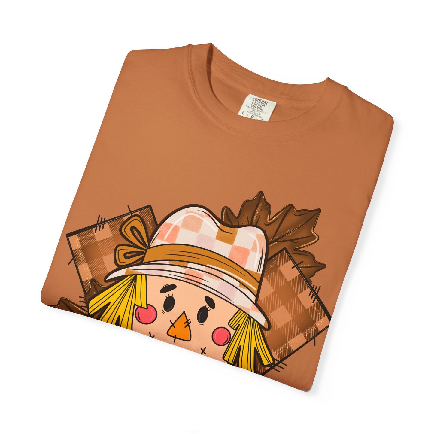 Scarecrow Smiles T‑Shirt — Cute Autumn Harvest Graphic Tee