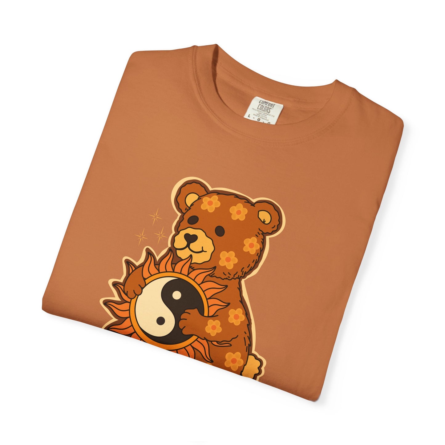 Peace Looks Good On Me T-Shirt — Retro Teddy Bear Yin Yang Tee
