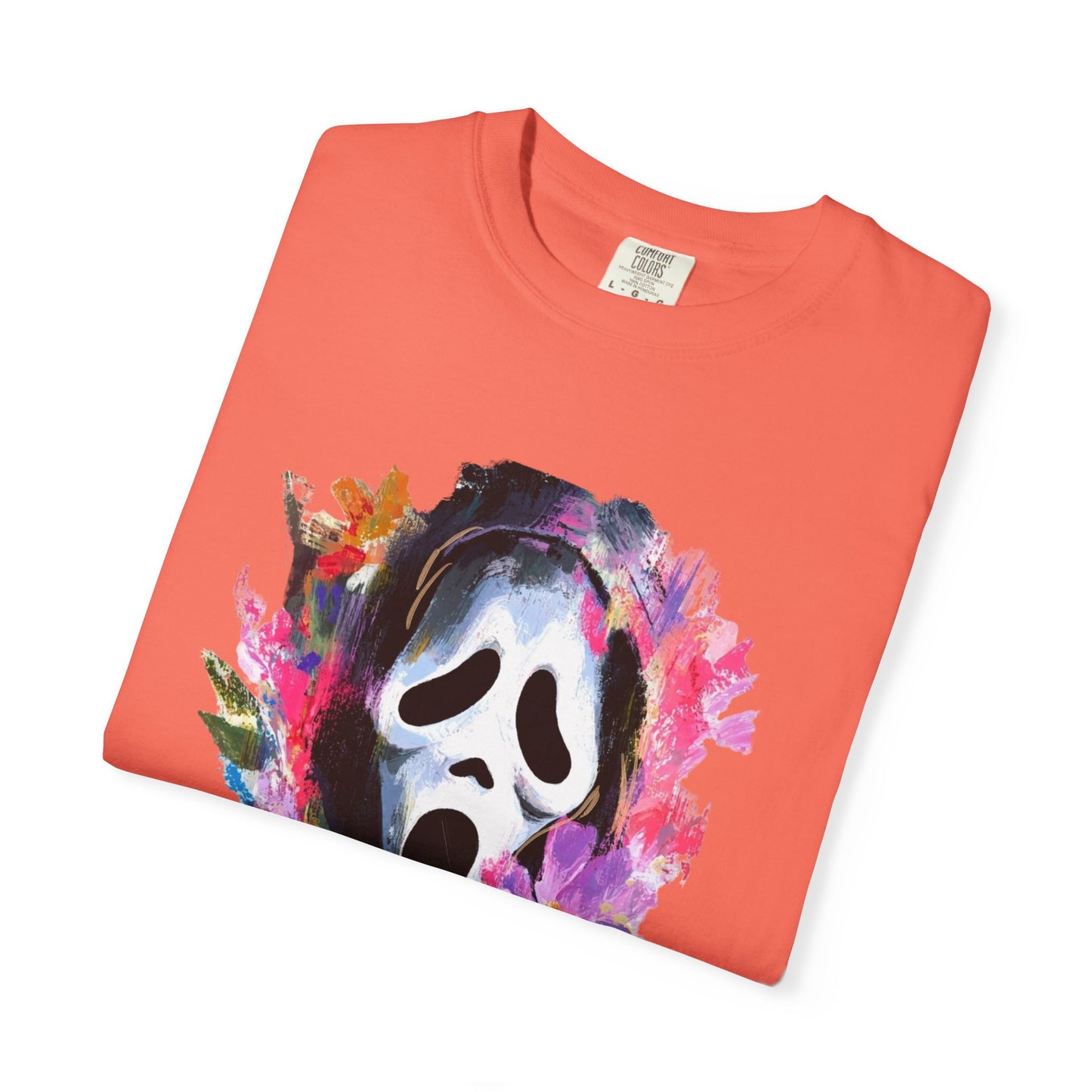 Scream Mask Floral T-Shirt — Horror Floral Graphic Tee