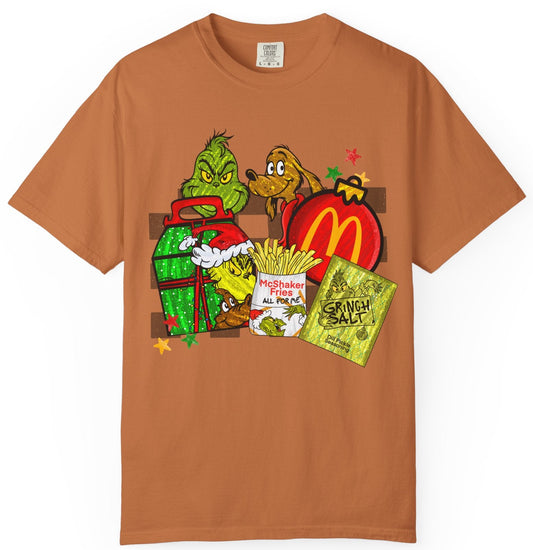 T-Shirt — Grinch Holiday Fast-Food Mashup Graphic Tee