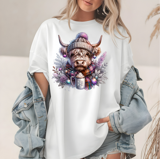 #2075 CHRISTMAS HIGHLAND COW