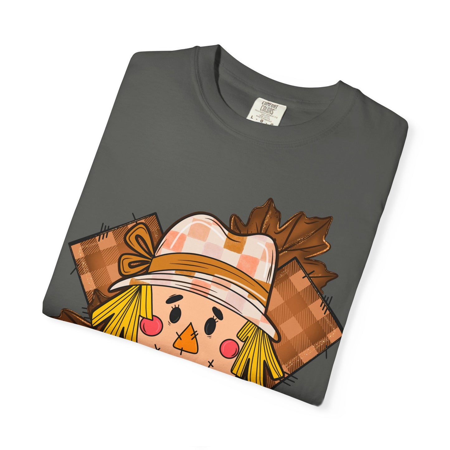 Scarecrow Smiles T‑Shirt — Cute Autumn Harvest Graphic Tee