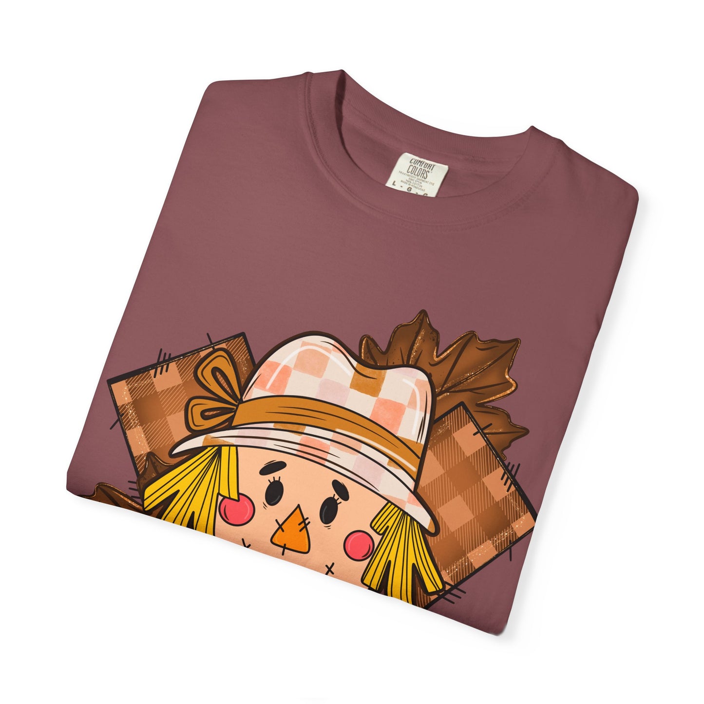 Scarecrow Smiles T‑Shirt — Cute Autumn Harvest Graphic Tee