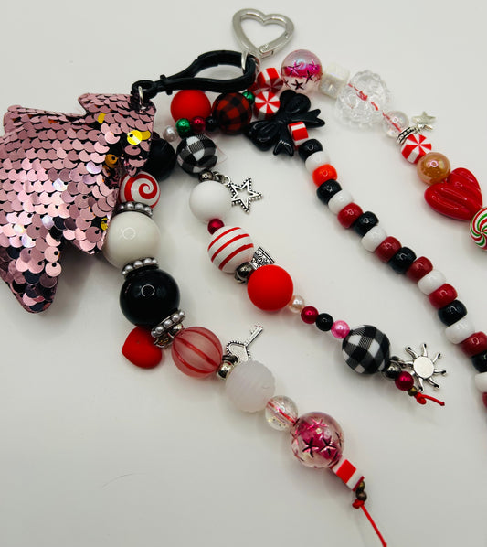 CHRISTMAS TREE BAG CHARM/KEY CHAIN