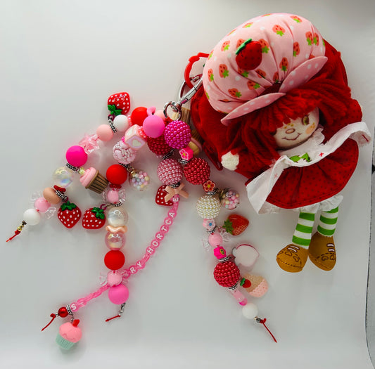 STRAWBERRY SHORTCAKE BAG CHARM/KEY CHAIN