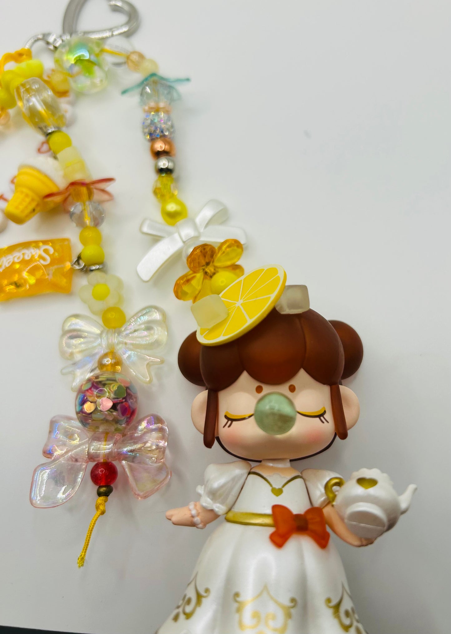 NANCY TEA TIME BLACK TEA BAG CHARM/KEY CHAIN