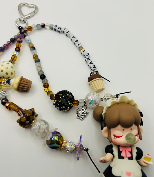 NANCI TEA TIME BAG CHARM/KEY CHAIN