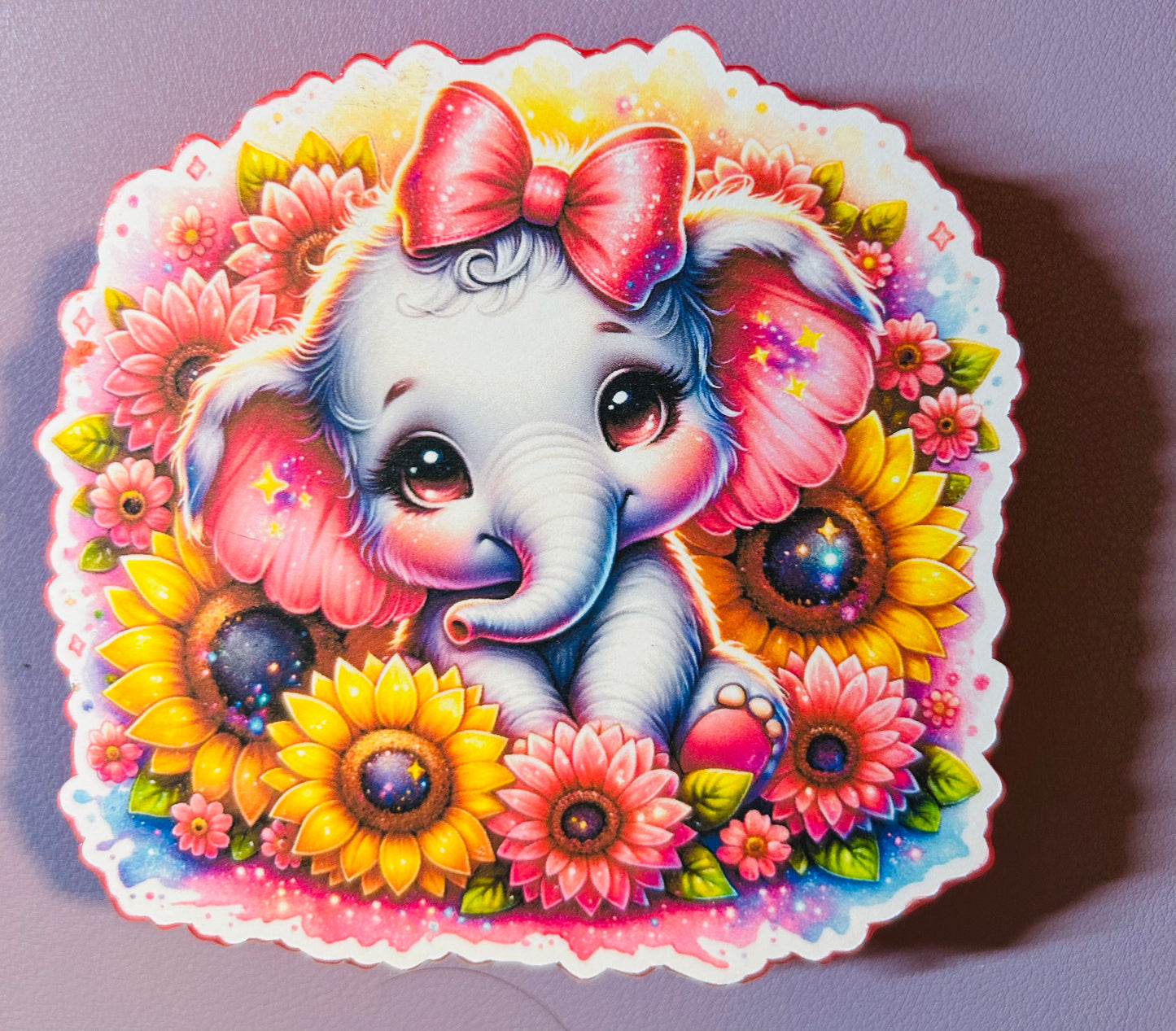 CAR FRESHIE FLORAL ELEPHANT