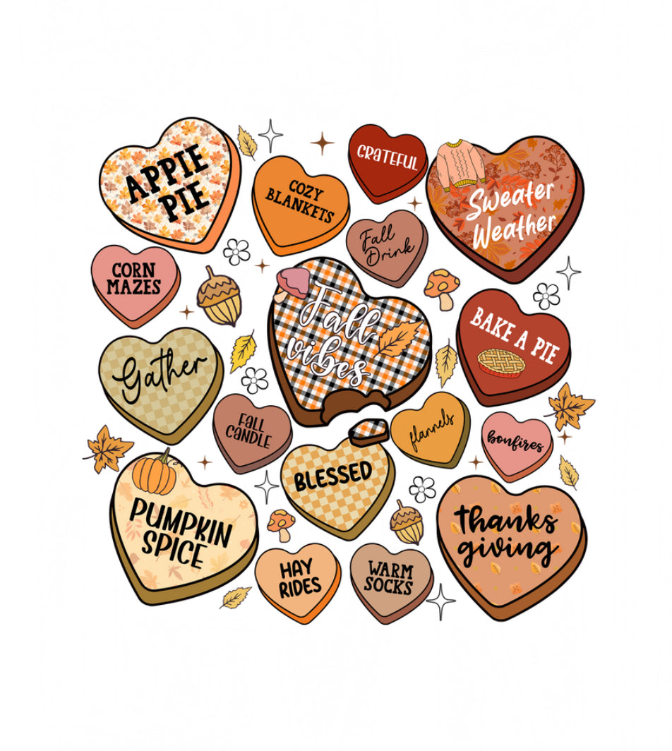 Thanksgiving hearts SUBLIMATION Print #291