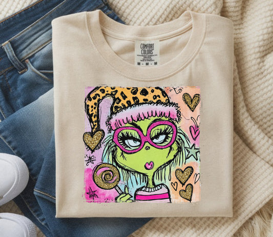 #1097 green girl Christmas