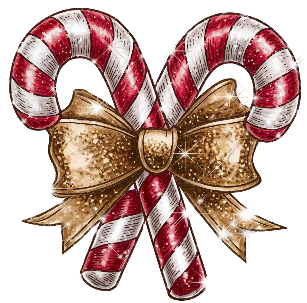 Candy cane Bow Print #63