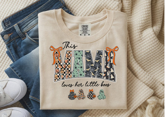 #942 HOLLOWEEN this mama loves her little boos *** This is customizable for the ghost as many babies that you may have.**