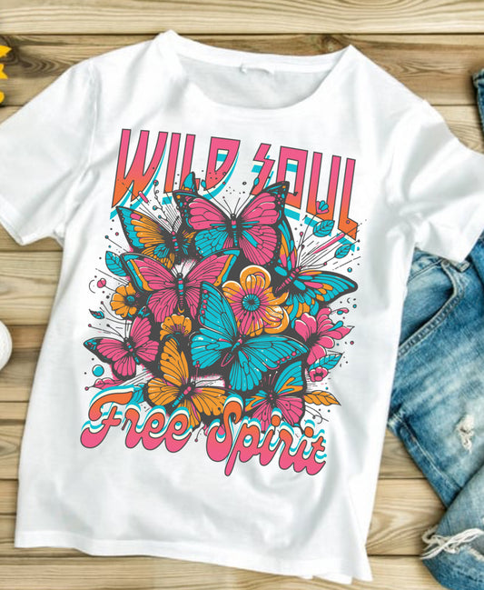 Wild Soul Free Spirit #273 Available in Sublimation or DTF Just Pick Your Shirt AVAILABLE FOR PRINT