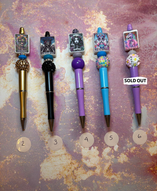 Dias de muerto Premade Beaded Pens