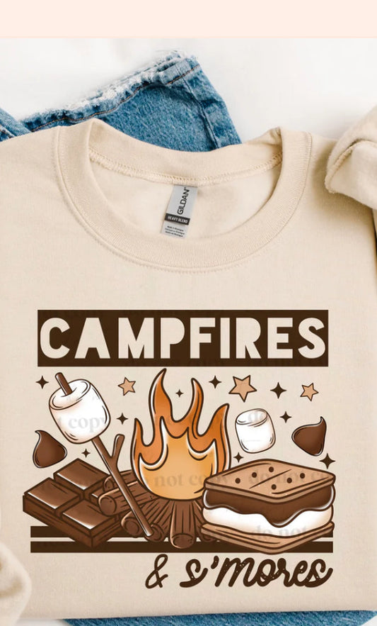 Campfire Mores #325 Available in  DTF Just Pick Your Shirt GLITTER