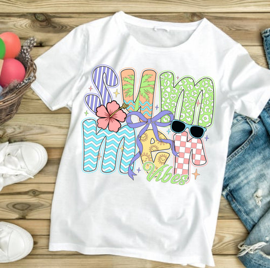 Summer Vibes DTF #383 Available in Sublimation or Dtf Just Pick Your Shirt