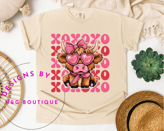 Xoxo cow DTF Print #545