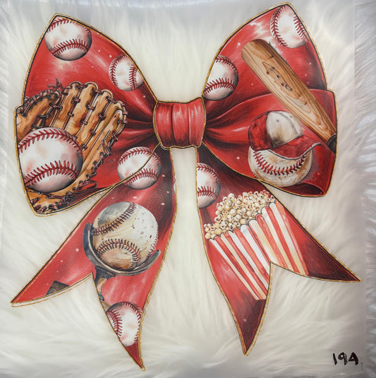 Baseball Bow Print #194