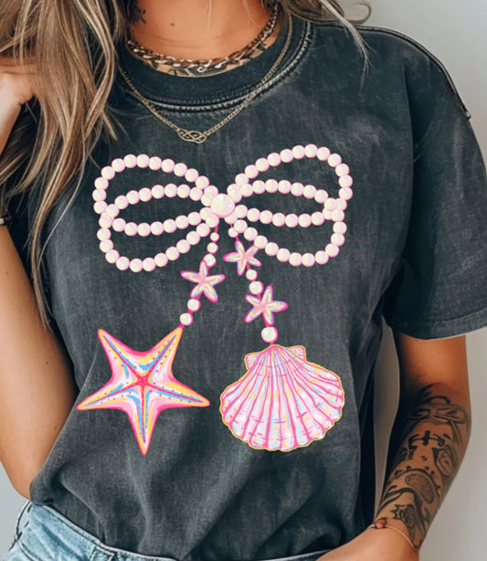 Pearl Bow DTF #590 Available in Sublimation or Dtf Just Pick Your Shirt