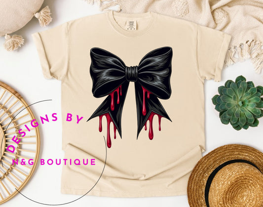 Bloody Bow DTF Print #557