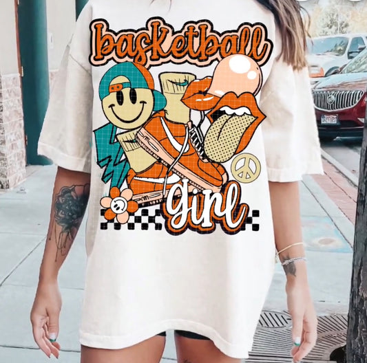 Basketball Girl #436 Available in Sublimation or Dtf Just Pick Your Shirt