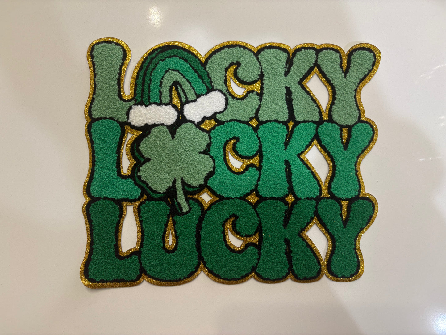 CHENILLE PATCHES LUCKY LUCKY LUCKY