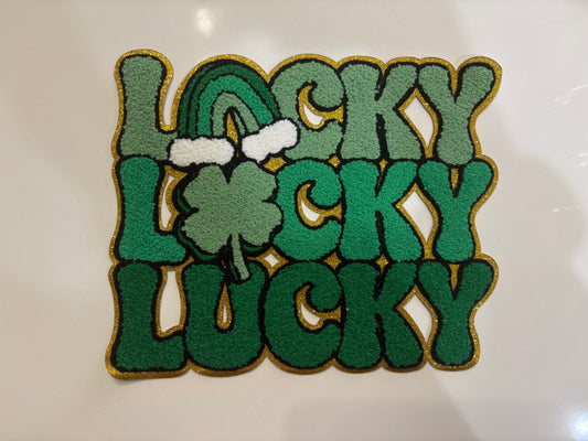 CHENILLE PATCHES LUCKY LUCKY LUCKY