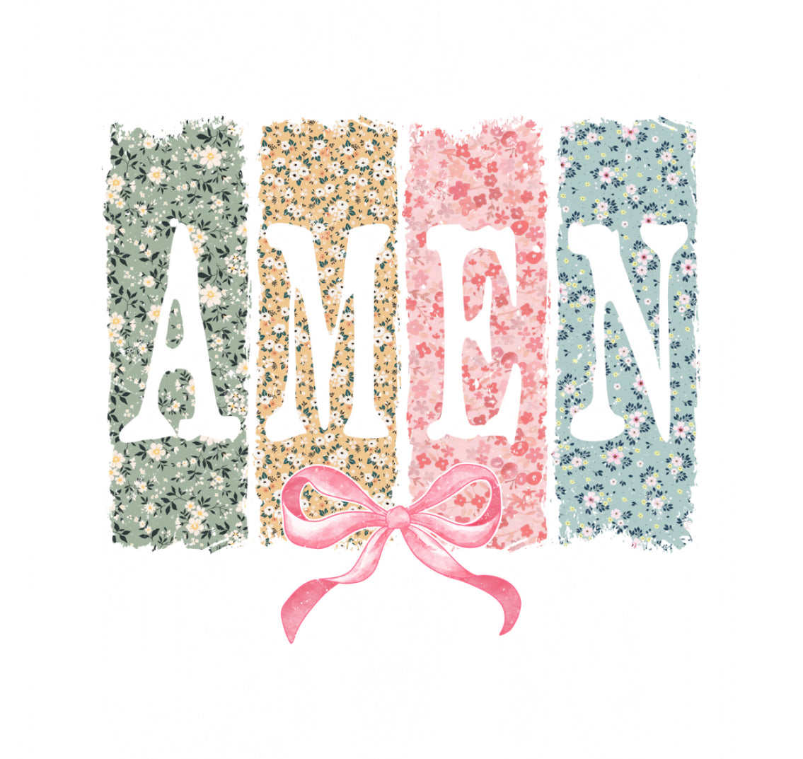 Amen bow spring colors SUBLIMATION Print #293