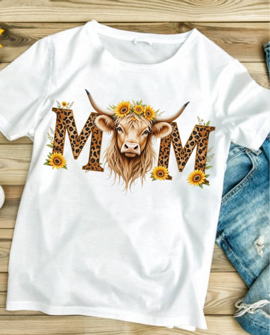 Mom With Cow #406 Available in Sublimation or Dtf Just Pick Your Shirt