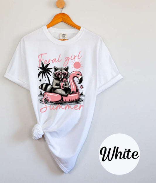 Feral Girl  Summer  #529 Available in Sublimation or Dtf Just Pick Your Shirt
