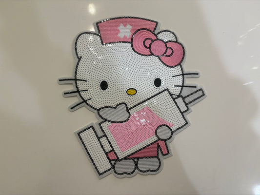 CHENILLE PATCHES KITTY NURSE