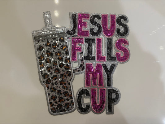 CHENILLE PATCHES JESUS FILLS MY CUP