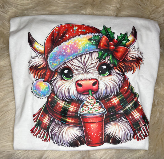 Christmas Cow T-Shirt Gildan