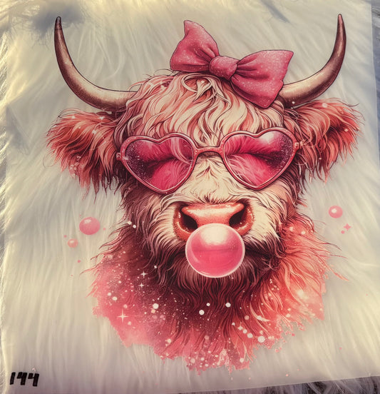 Bubble gum cow Print #144